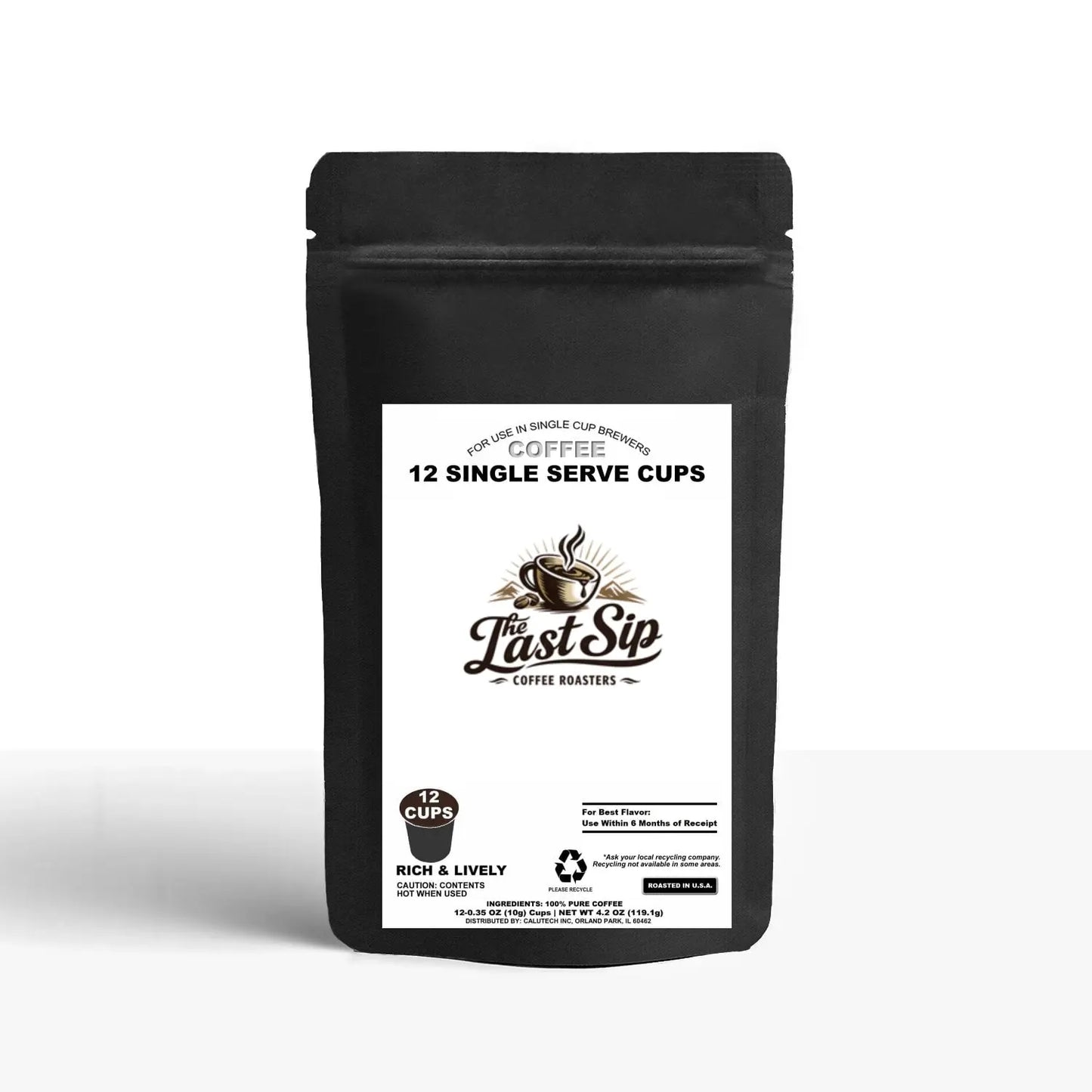 12 Pack Single Serve Coffee Capsules - The Last Sip Coffee Roasters
